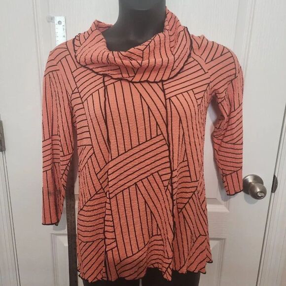 Tops - Ali Miles Medium Peach/Orange Black